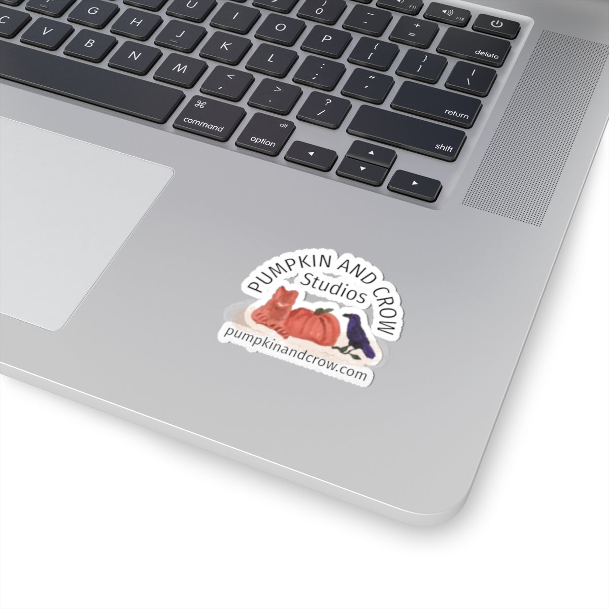 Pumpkin and Crow Studios Kiss-Cut Sticker — Pumpkin, Cat & Crow Logo Sticker
