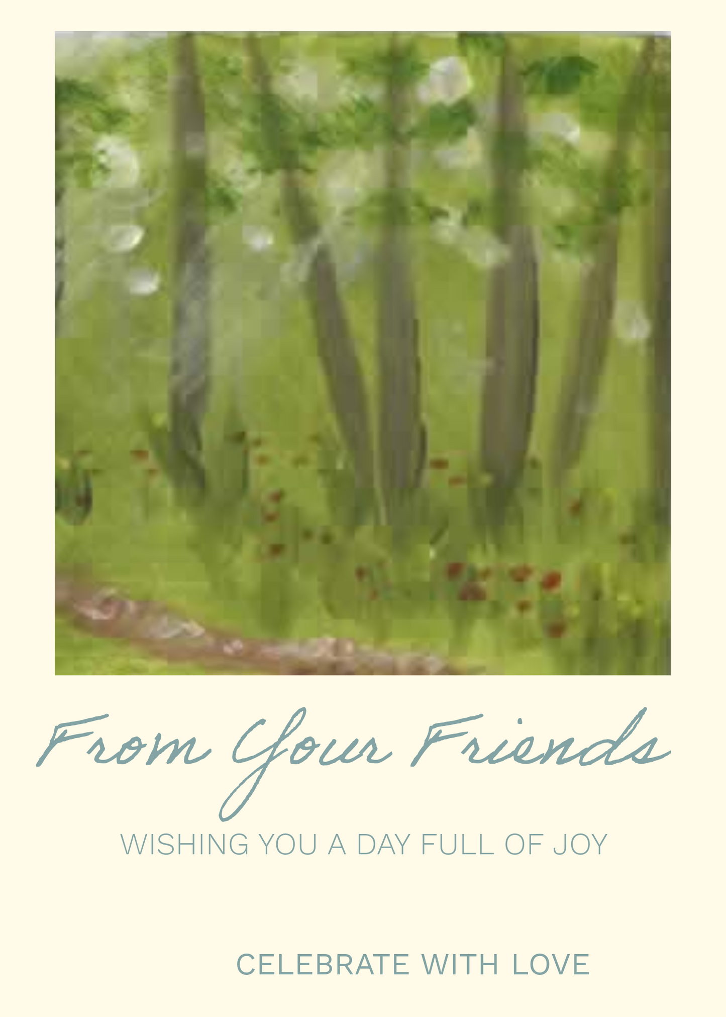 Digital Card - Downloadable Invitation 'Forest Flowers'