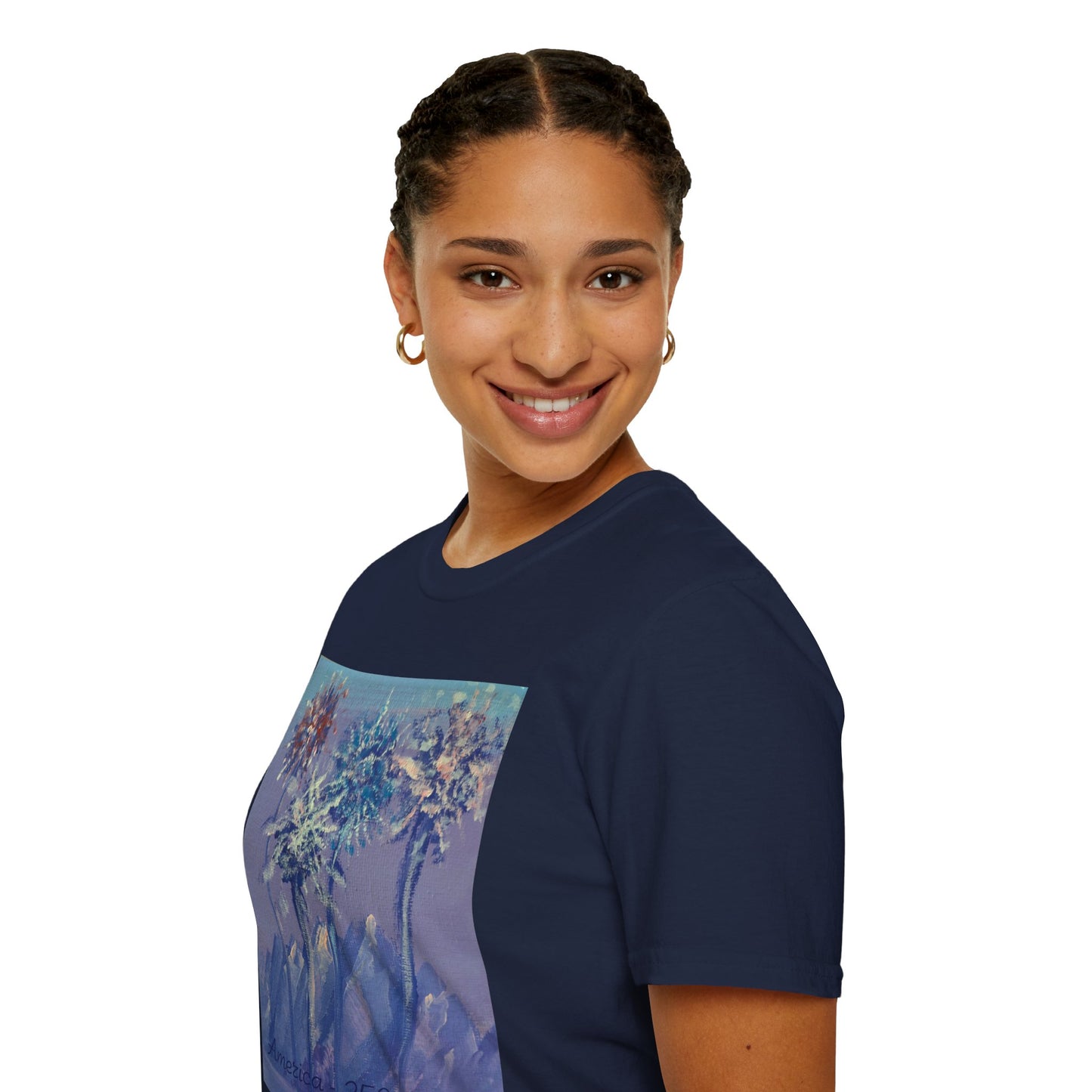 Mountain Fireworks by Amy Warrick T-Shirt —America 250 Years Graphic Tee