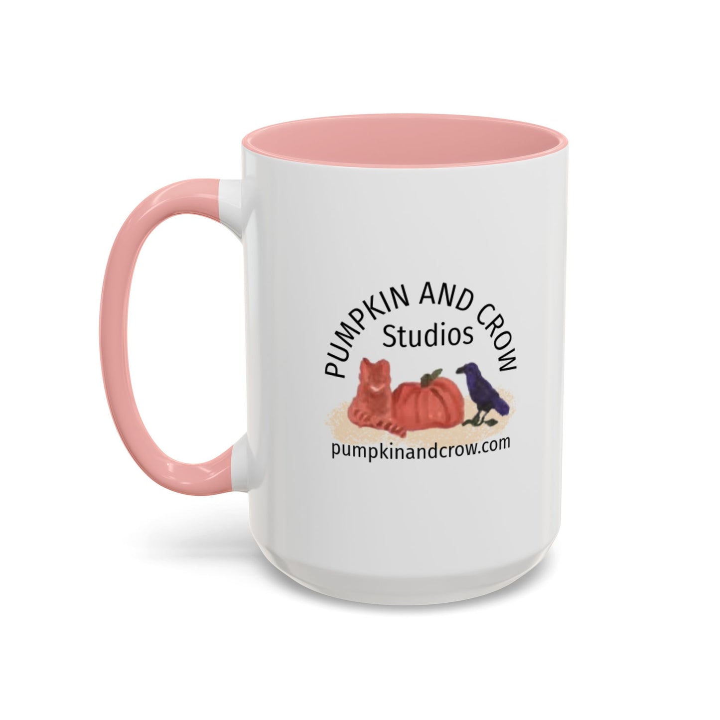 Pink Accent Coffee Mug — Cute Pastel Ceramic Mug for Home & Office