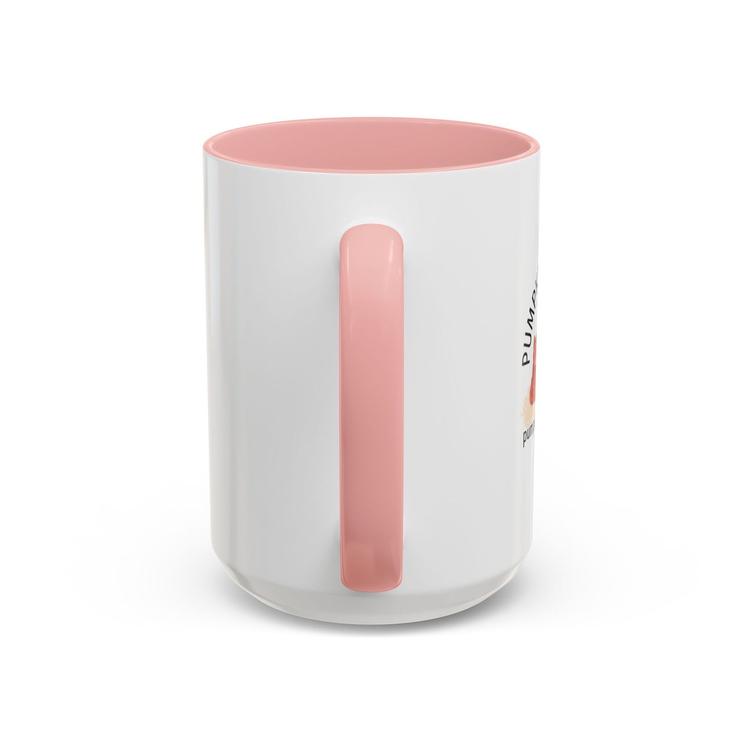 Pink Accent Coffee Mug — Cute Pastel Ceramic Mug for Home & Office