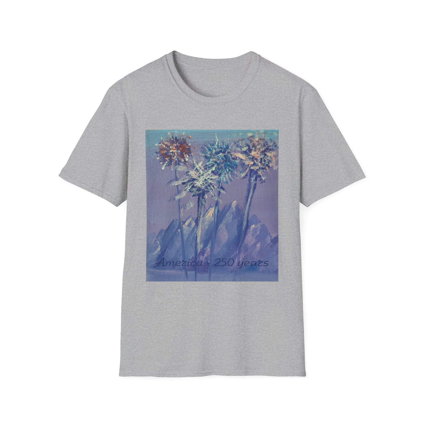 Mountain Fireworks by Amy Warrick T-Shirt —America 250 Years Graphic Tee