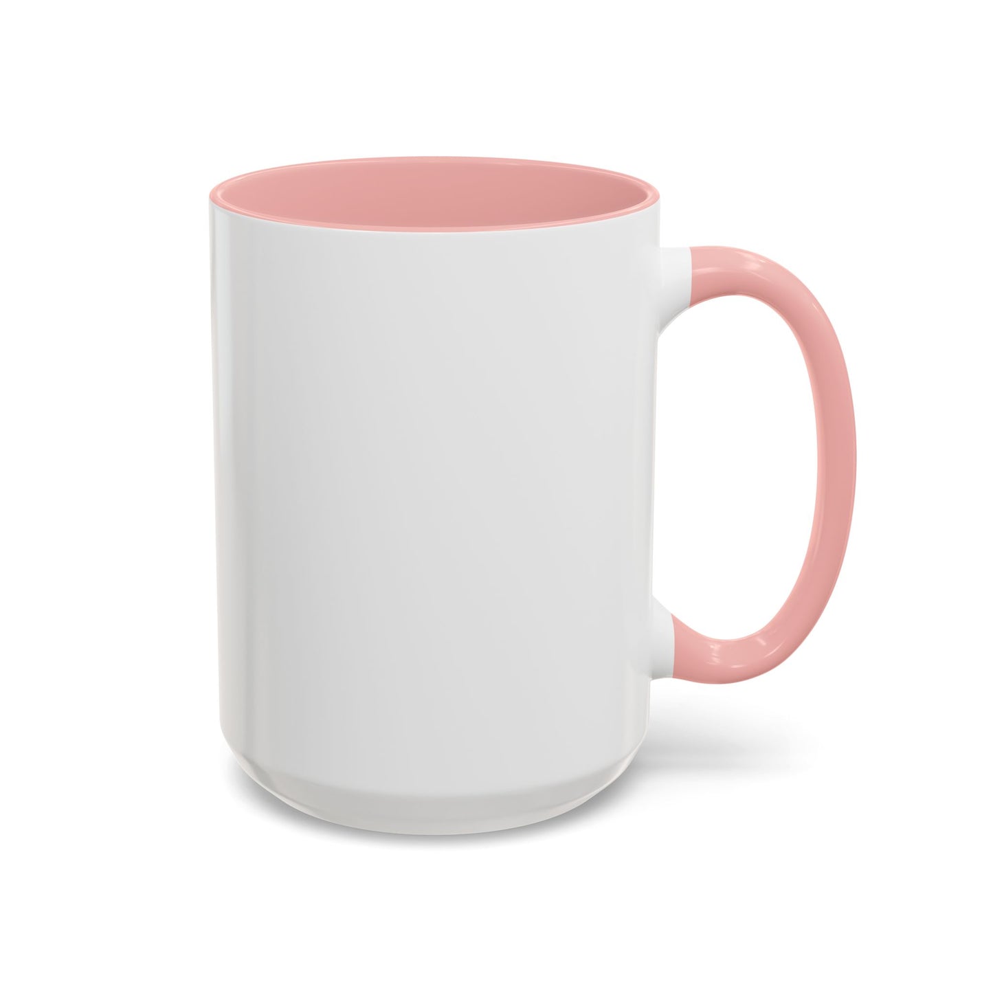 Pink Accent Coffee Mug — Cute Pastel Ceramic Mug for Home & Office