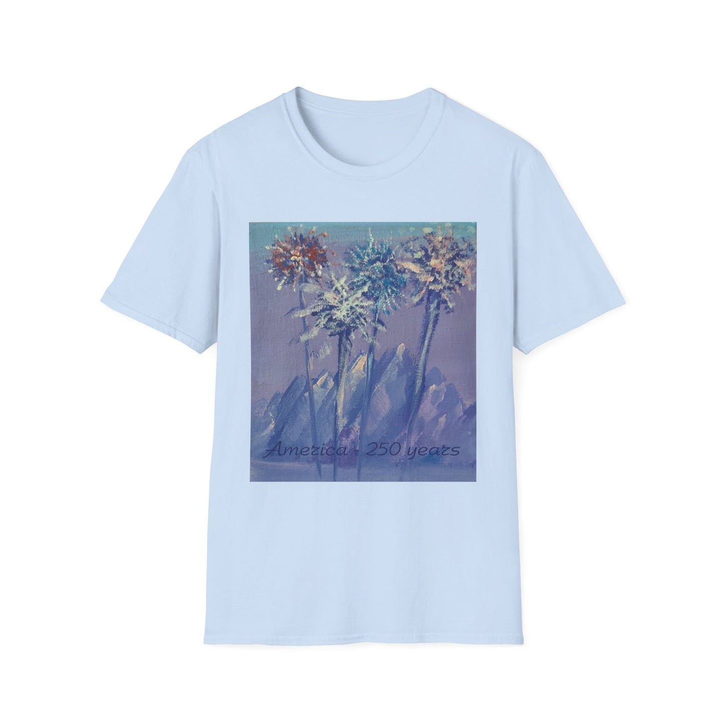 Mountain Fireworks by Amy Warrick T-Shirt —America 250 Years Graphic Tee