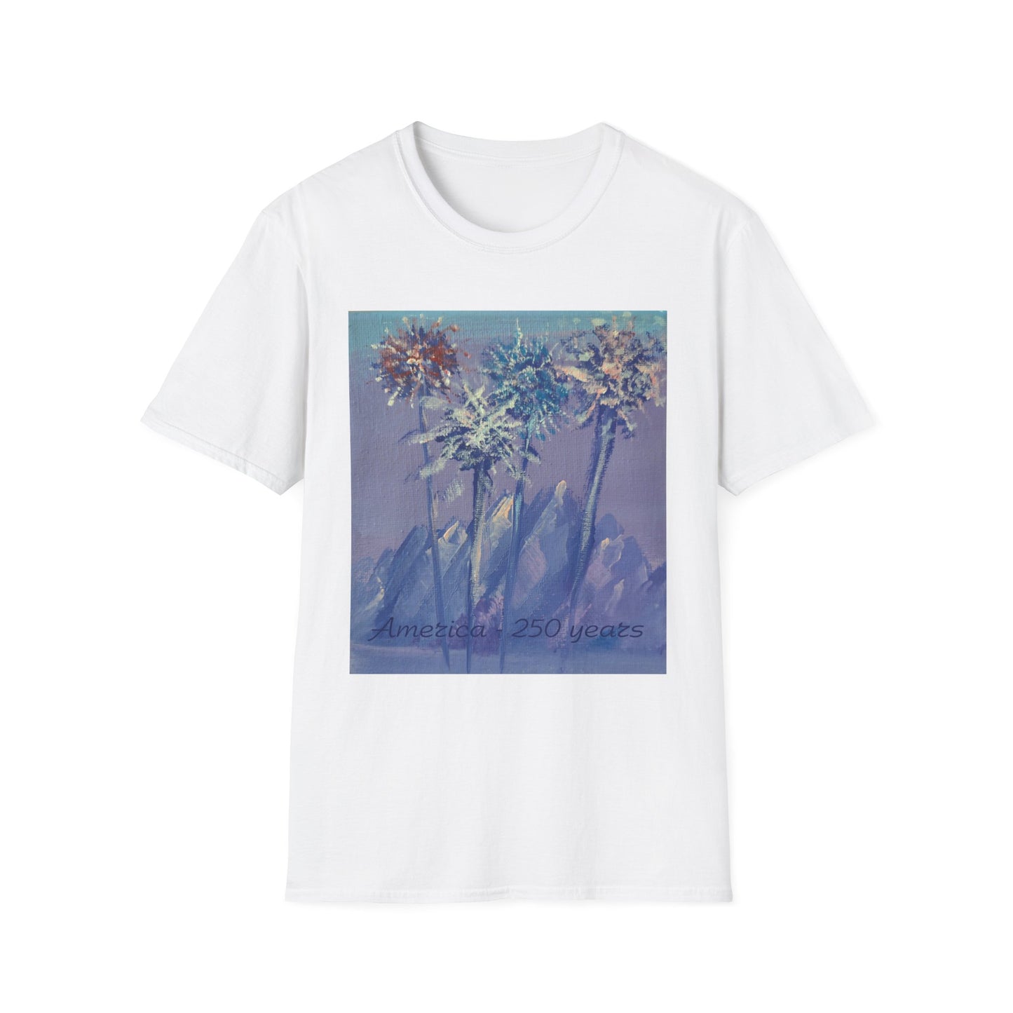 Mountain Fireworks by Amy Warrick T-Shirt —America 250 Years Graphic Tee