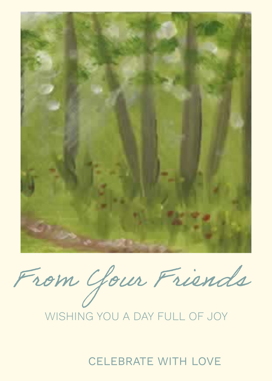 Digital Card - Downloadable Invitation 'Forest Flowers'